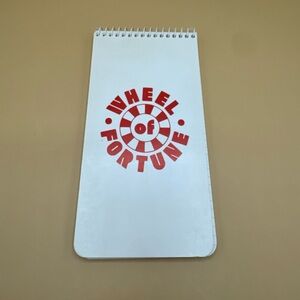 Vintage 1980s wheel of fortune spiral bound notebook - Game show lined unused